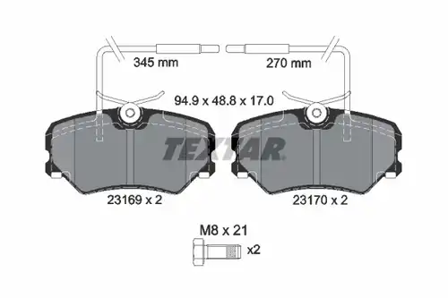 накладки TEXTAR 2316901