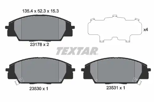 накладки TEXTAR 2317801