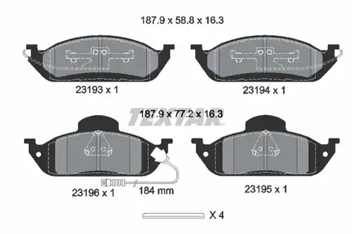 накладки TEXTAR 2319303