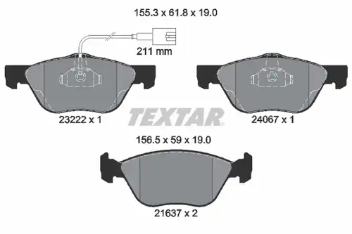 накладки TEXTAR 2322201