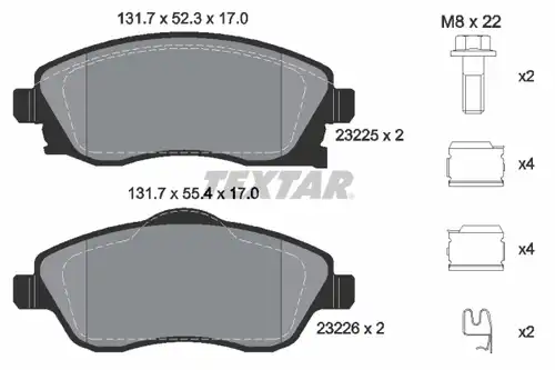 накладки TEXTAR 2322501