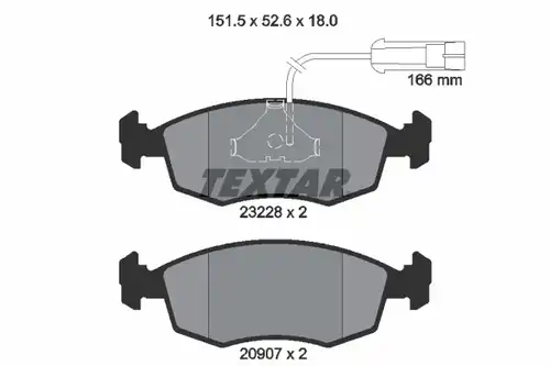 накладки TEXTAR 2322702