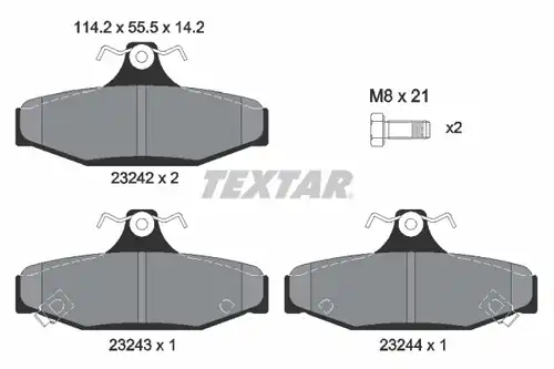 накладки TEXTAR 2324201