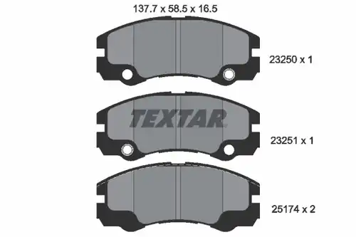 накладки TEXTAR 2325001