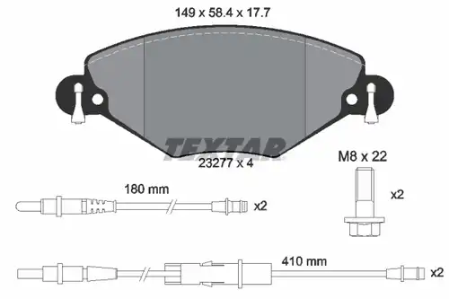 накладки TEXTAR 2327701