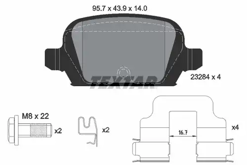 накладки TEXTAR 2328404