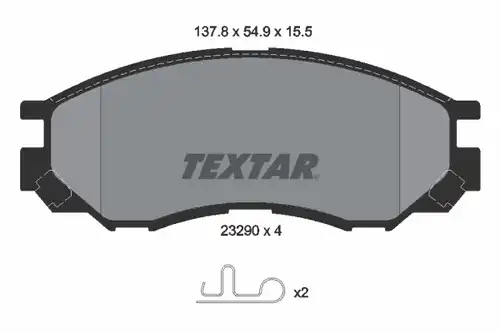 накладки TEXTAR 2329002