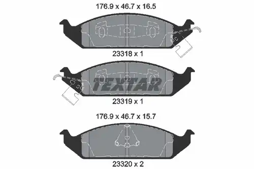 накладки TEXTAR 2331801