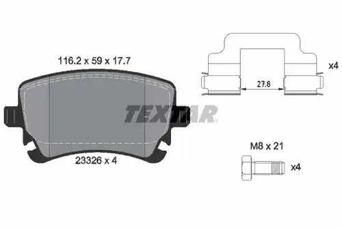 накладки TEXTAR 2332601