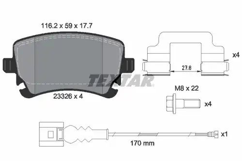 накладки TEXTAR 2332602