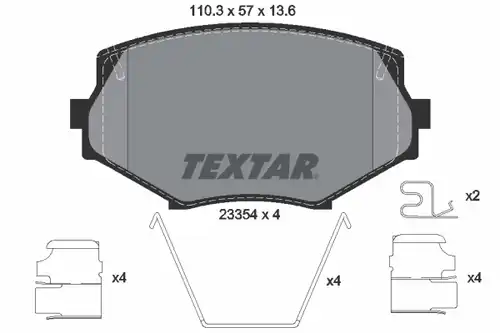 накладки TEXTAR 2335404