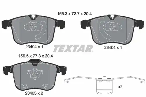 накладки TEXTAR 2340404