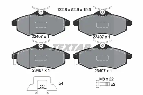 накладки TEXTAR 2340702