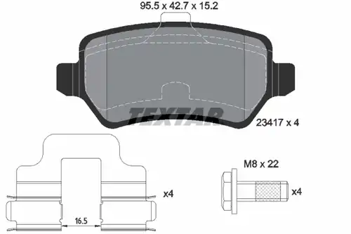 накладки TEXTAR 2341702