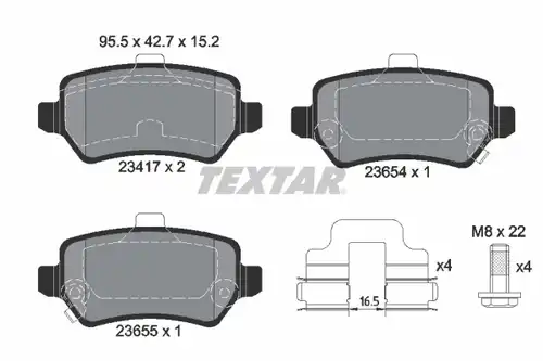 накладки TEXTAR 2341703