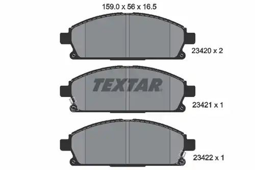 накладки TEXTAR 2342001