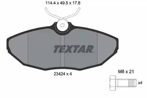 накладки TEXTAR 2342401