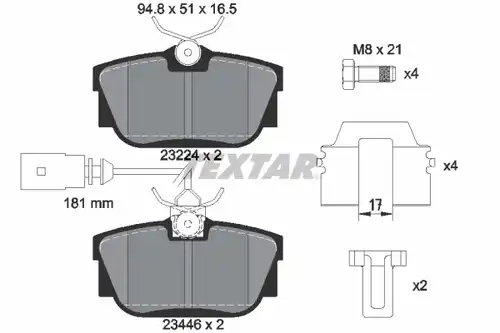 накладки TEXTAR 2344605