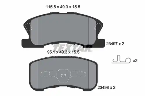 накладки TEXTAR 2349701