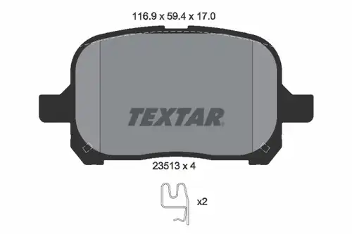 накладки TEXTAR 2351302