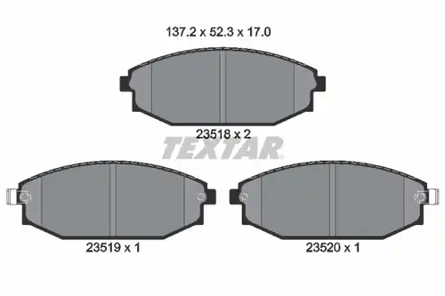 накладки TEXTAR 2351801