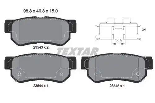 накладки TEXTAR 2354301