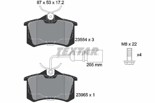 накладки TEXTAR 2355403