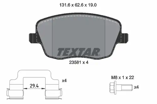 накладки TEXTAR 2358101