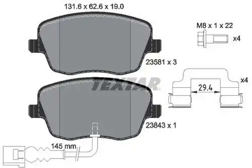 накладки TEXTAR 2358102