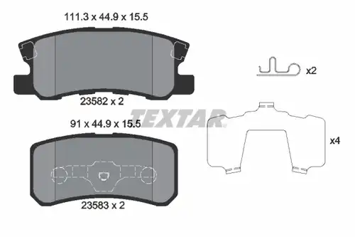 накладки TEXTAR 2358202