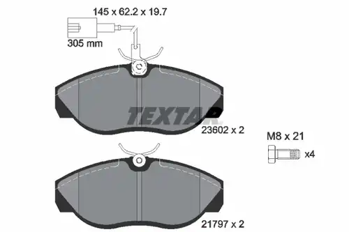 накладки TEXTAR 2360201