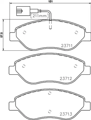 накладки TEXTAR 2371102