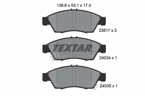 накладки TEXTAR 2381701