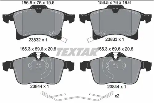 накладки TEXTAR 2383204