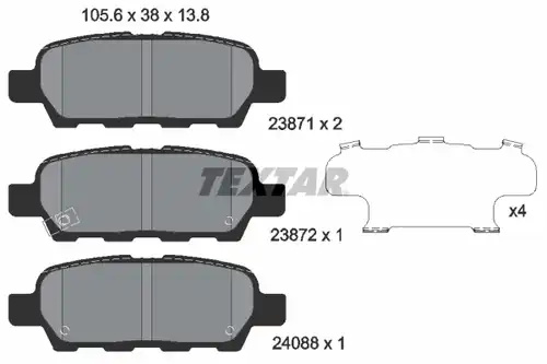 накладки TEXTAR 2387101