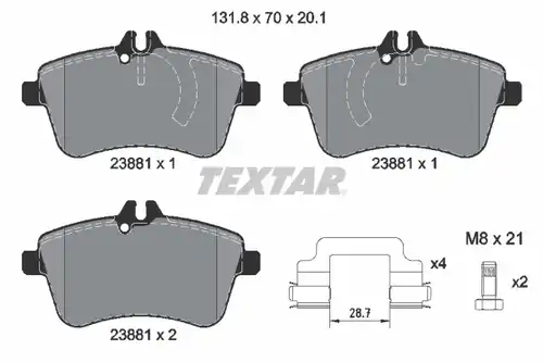 накладки TEXTAR 2388101