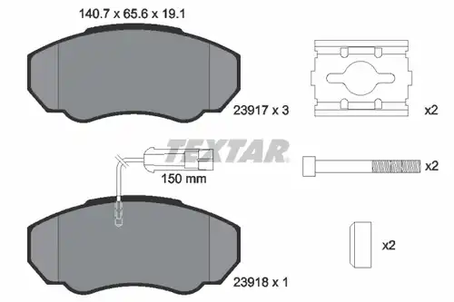 накладки TEXTAR 2391701