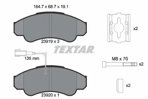 накладки TEXTAR 2391901