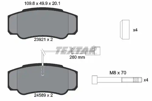 накладки TEXTAR 2392103