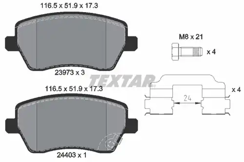 накладки TEXTAR 2397302