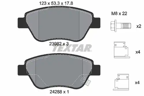 накладки TEXTAR 2398202