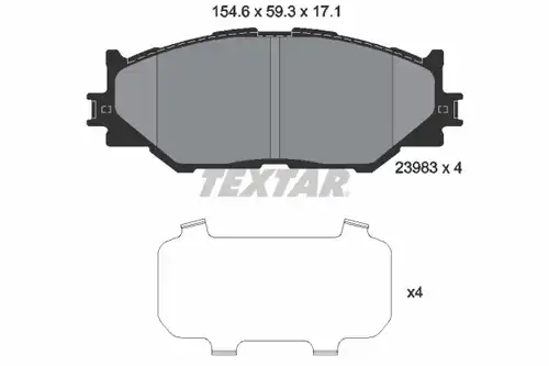 накладки TEXTAR 2398301