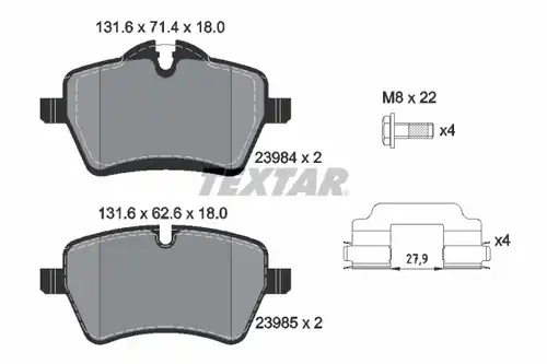 накладки TEXTAR 2398401