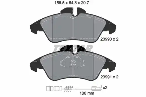 накладки TEXTAR 2399002