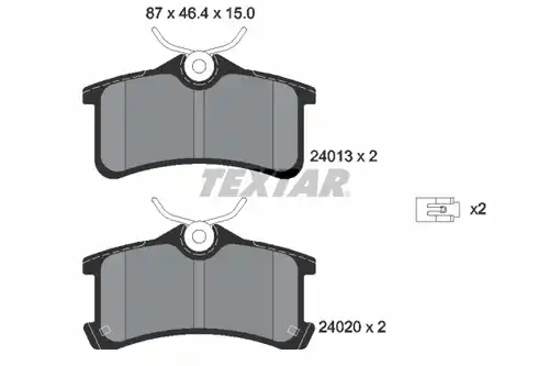 накладки TEXTAR 2401301