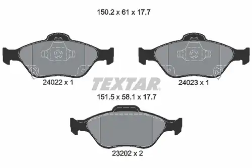 накладки TEXTAR 2402201