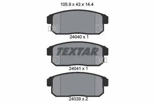 накладки TEXTAR 2404001