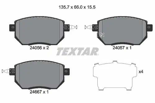 накладки TEXTAR 2405601