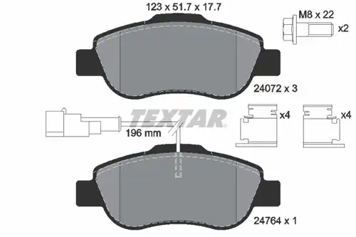 накладки TEXTAR 2407202