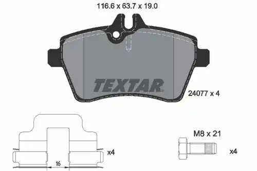 накладки TEXTAR 2407701